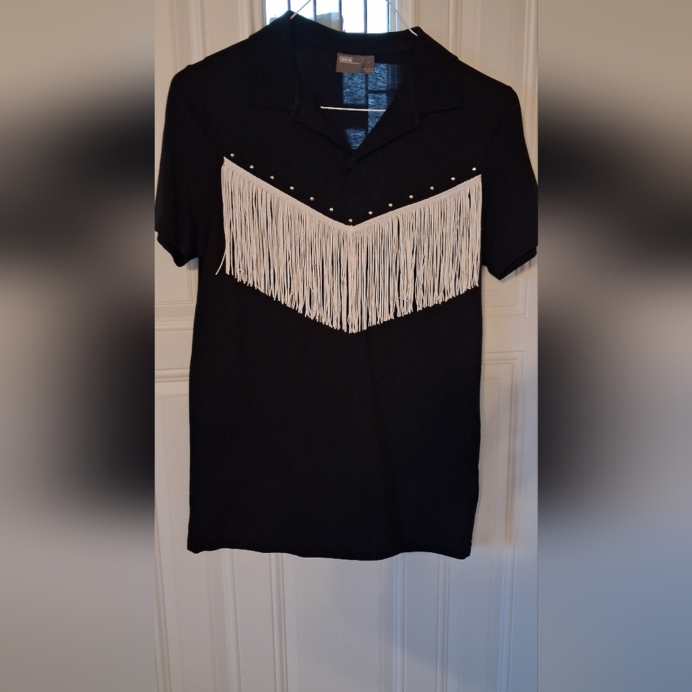 ASOS Black Top with White Accents